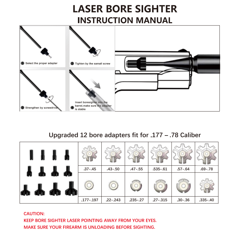 Bore Sight Kit 12Adpaters Lase - огляд і ціна Laser Boresighter Kit