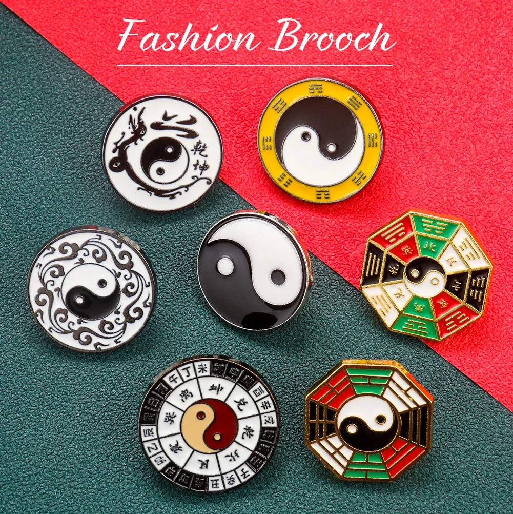 Yin Yang Symbol Metal Brooch C - огляд і ціна Hunting Outdoor Apparel